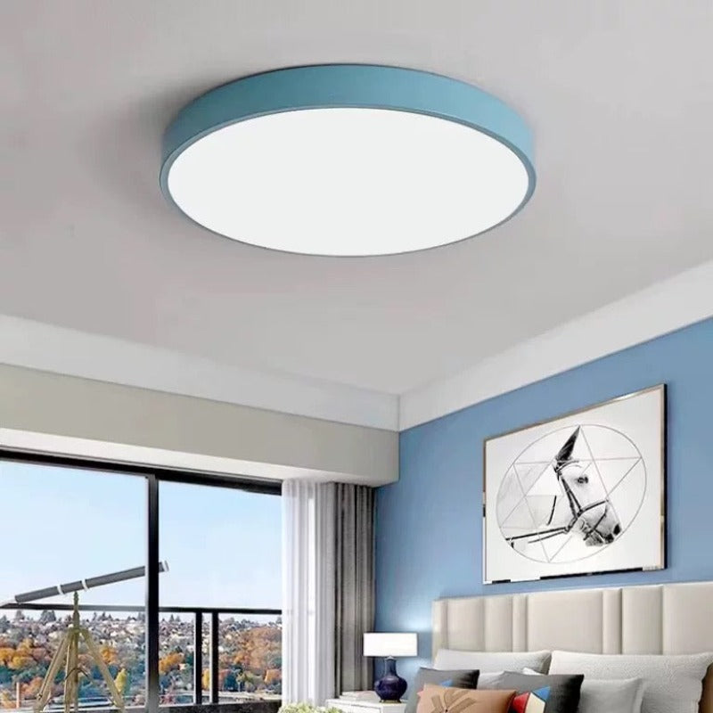 Lampe de Plafond Ultra-Plate PastelGlow – Design Minimaliste et Éclairage LED Économe en Énergie