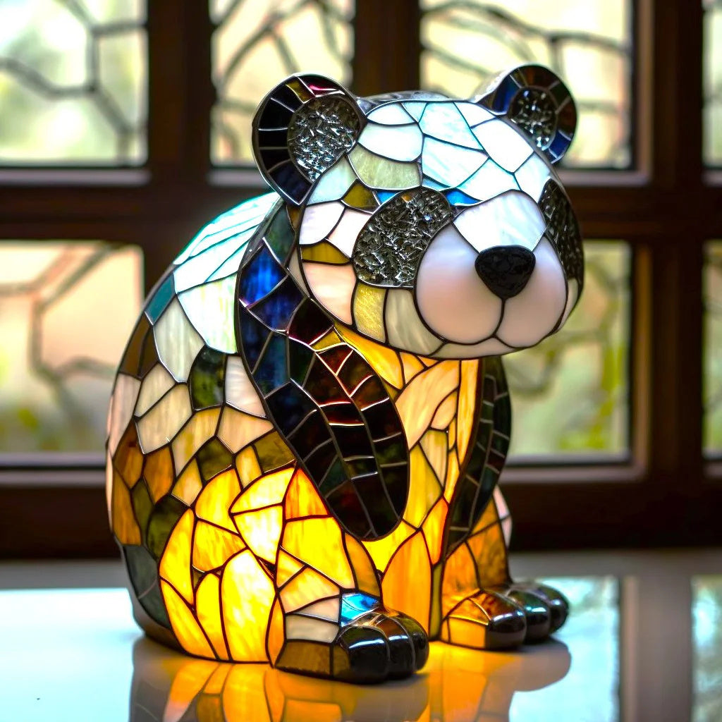 Lampe Animalière en Style Vitrail - Élégance et Chaleur pour Votre Intérieur