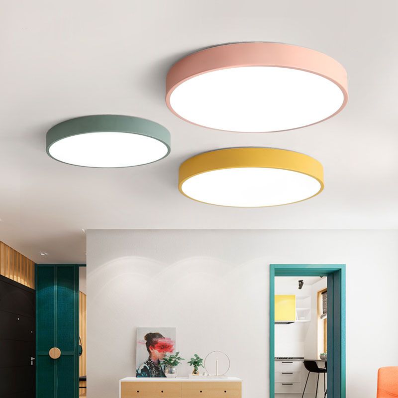 Lampe de Plafond Ultra-Plate PastelGlow – Design Minimaliste et Éclairage LED Économe en Énergie