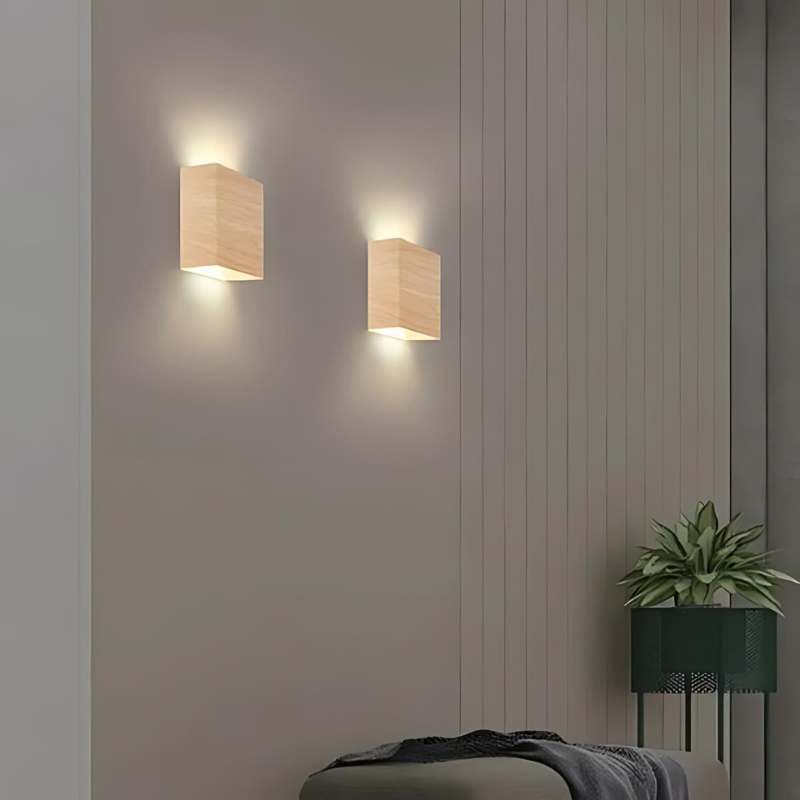 Applique Murale Élégante - Lumière Chaleureuse et Design Naturel