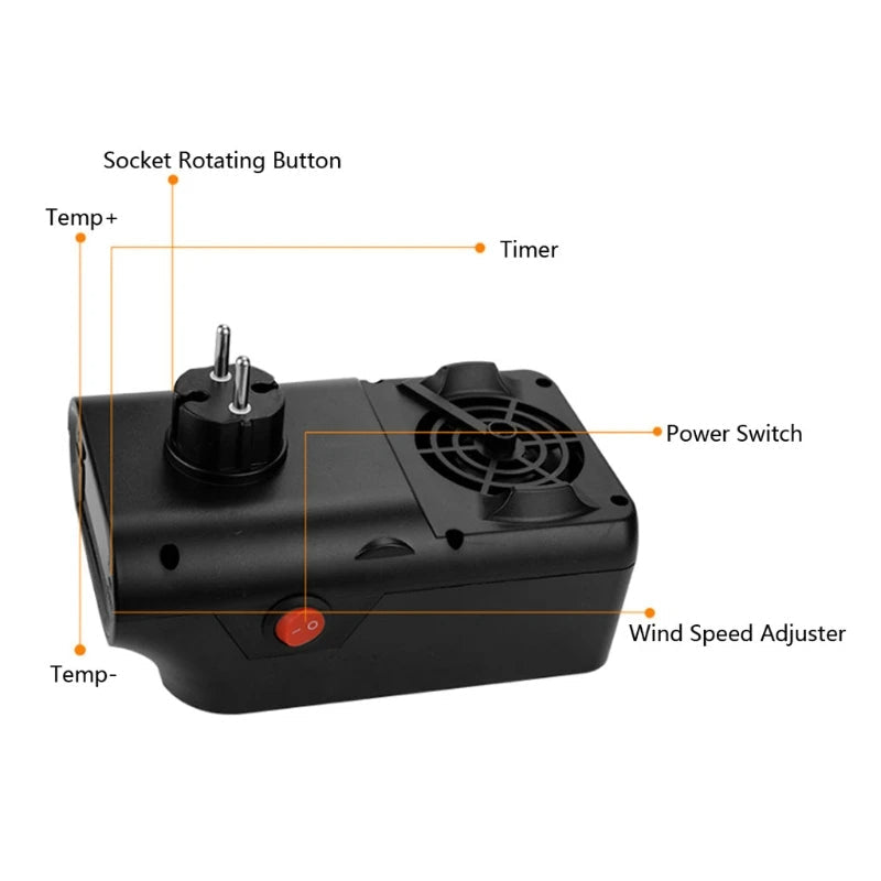 Chauffage Portable Électrique avec Télécommande - Compact, Puissant et Sécurisé