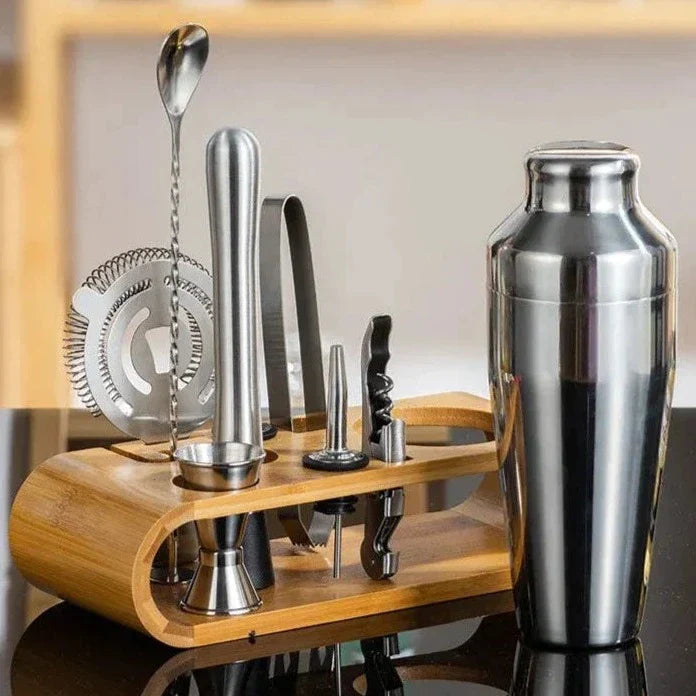 Ensemble d'Outils de Bar Élégants en Acier Inoxydable – Parfait pour des Cocktails Maison