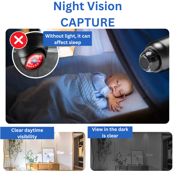 Caméra de Surveillance Full HD Discrète avec Vision Nocturne et Détection de Mouvement