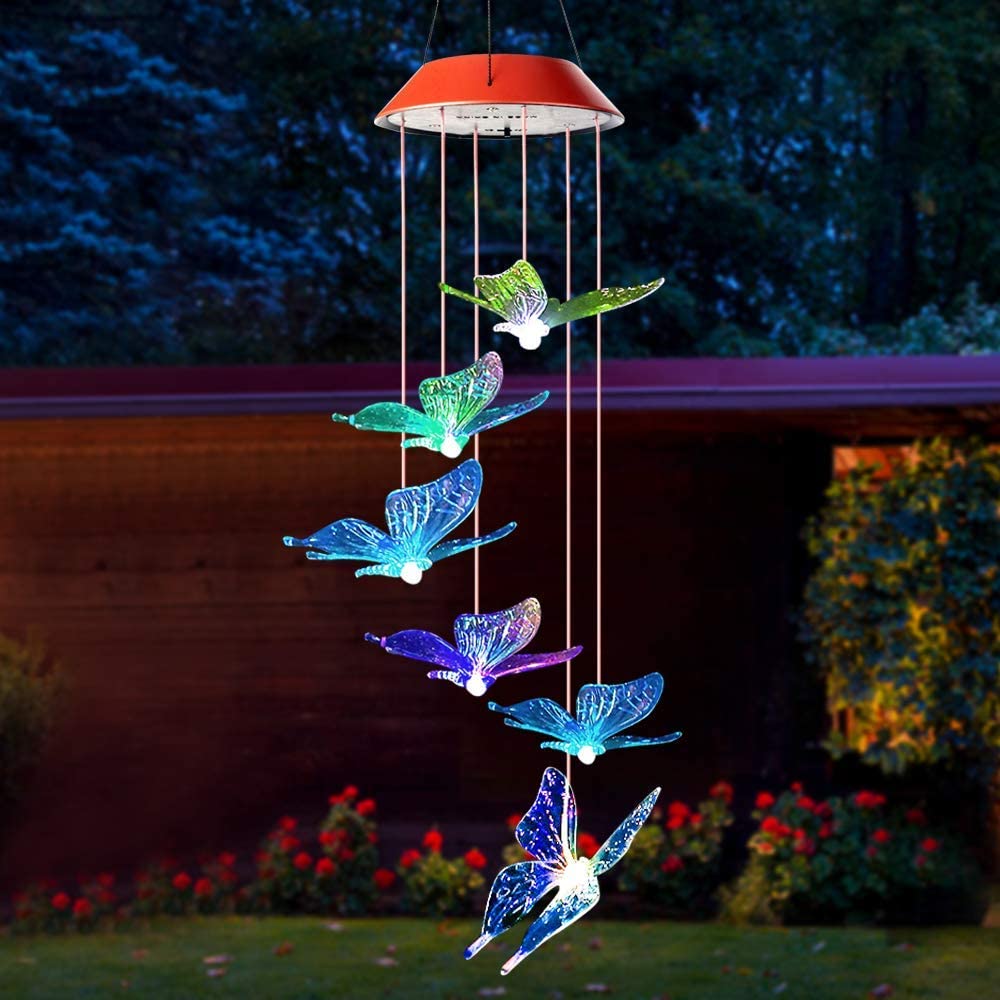 Flutterlights - Lampes solaires décoratives avec motifs de papillon