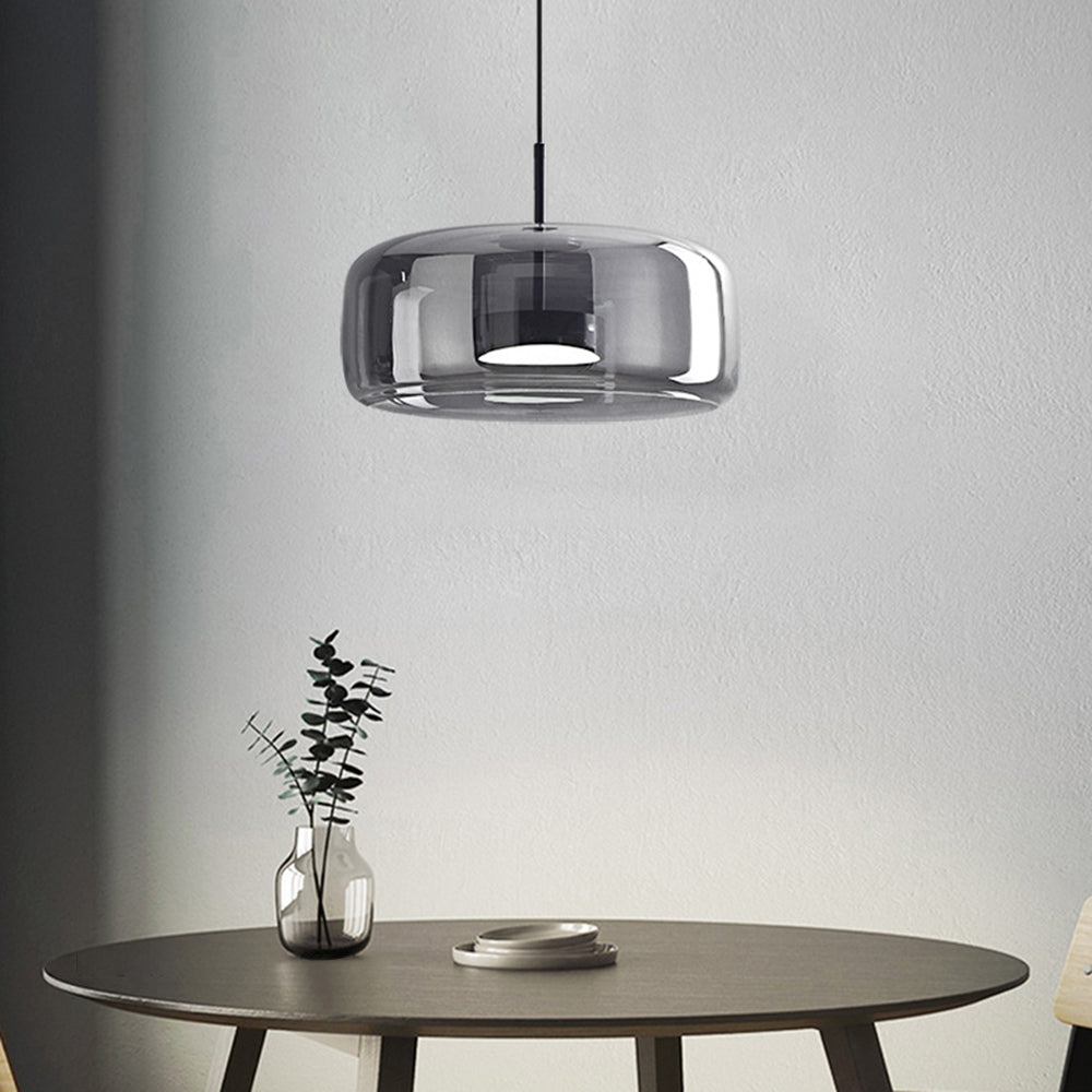 Hailie - Suspension LED Rétro Métal Verre Ambre