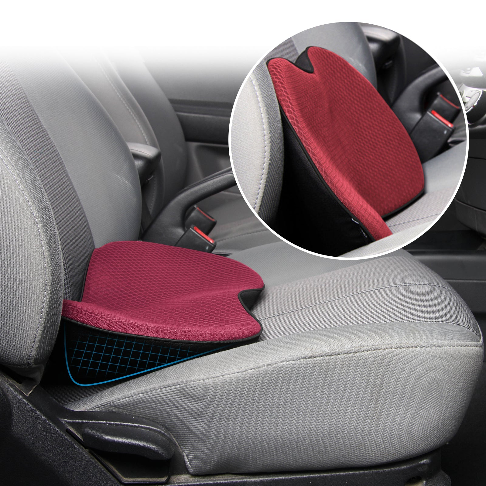 Coussin Rehausseur de Siège pour Voiture – Confort pour Adultes