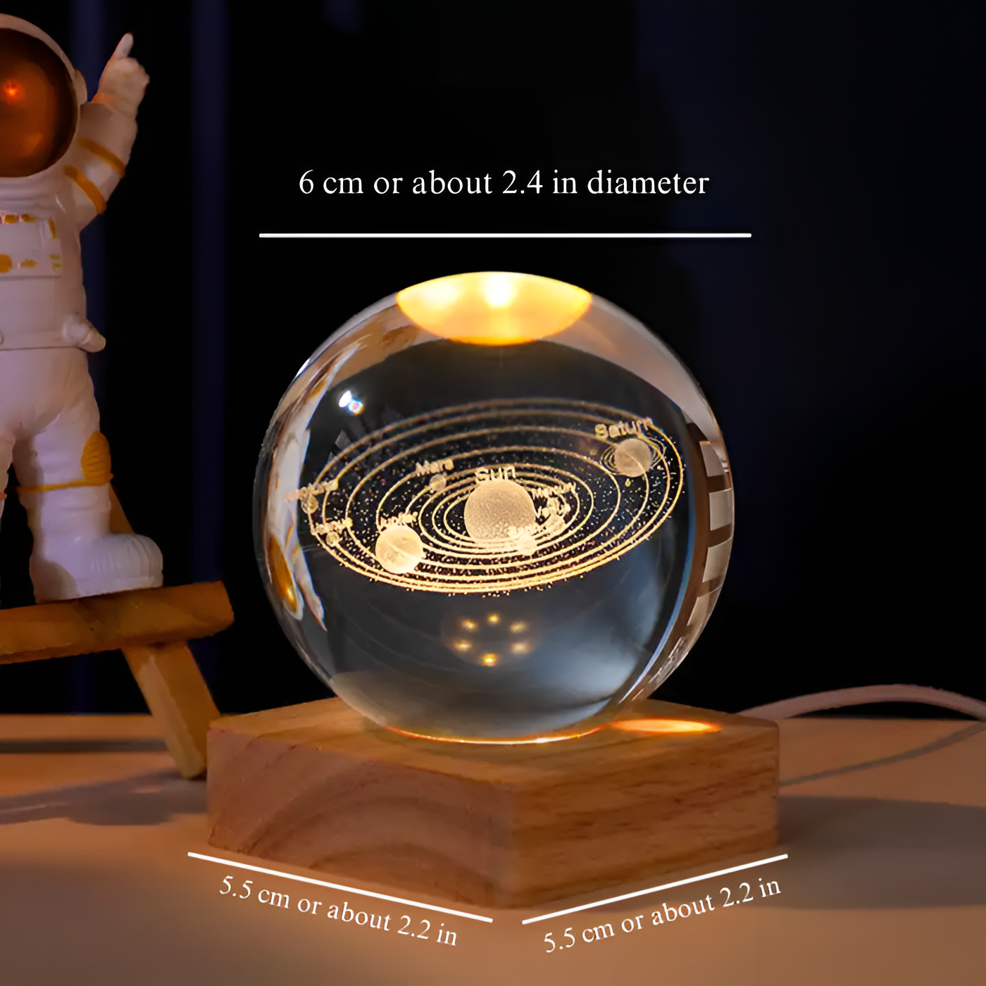 Boule en Verre GalaxyGlow – Projette une Galaxie Lumineuse et Élégante dans Votre Intérieur