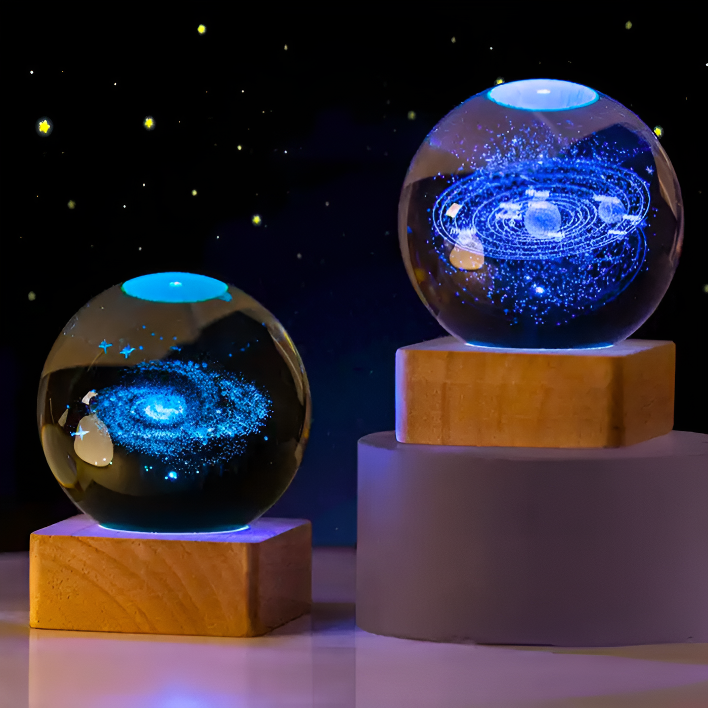 Boule en Verre GalaxyGlow – Projette une Galaxie Lumineuse et Élégante dans Votre Intérieur