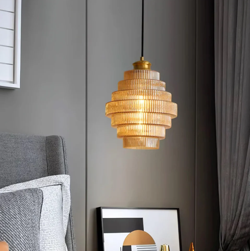 Lustre Aura de Verre – Suspension Lumineuse Élégante et Raffinée