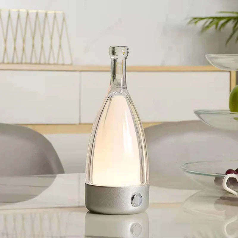 Lampe Décorative Rechargeable en Forme de Bouteille de Vin – Design Ludique et Éclairage Apaisant