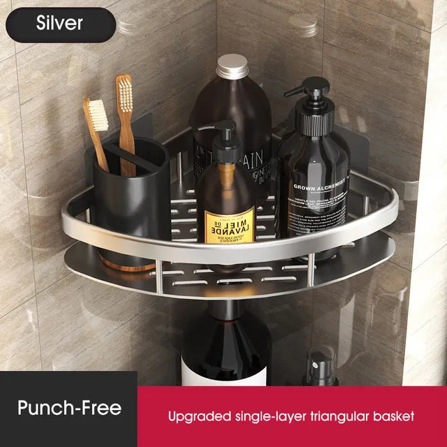 Étagère de Douche AquaShelf – Solution de Rangement Sans Perçage pour Salle de Bain Moderne