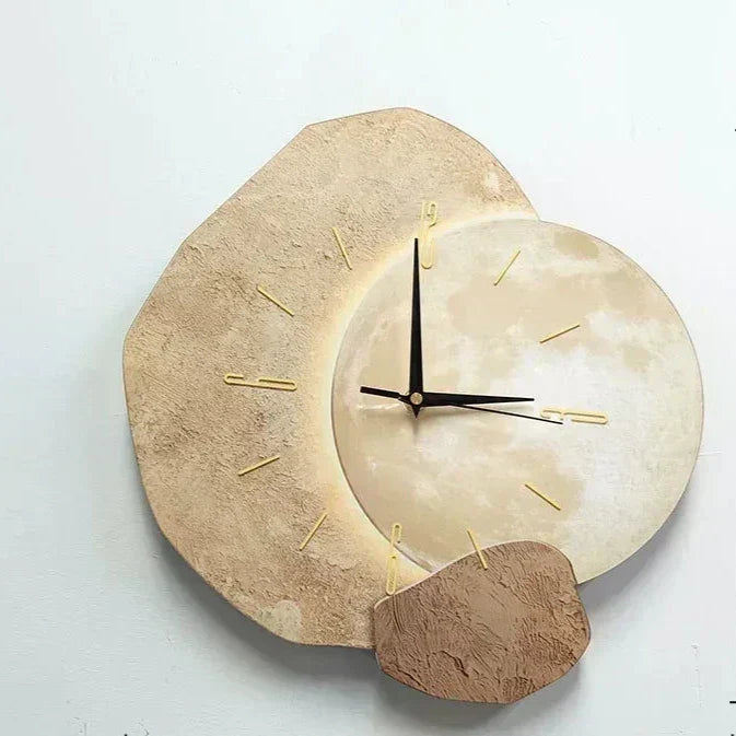 Horloge Murale en Bois Naturel – Design Moderne et Mécanisme Silencieux