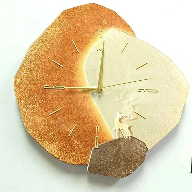 Horloge Murale en Bois Naturel – Design Moderne et Mécanisme Silencieux