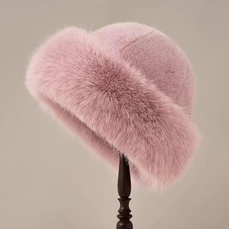 Chapeau en Fourrure Vintage Élégant pour l'Hiver – Confort et Style Intemporel