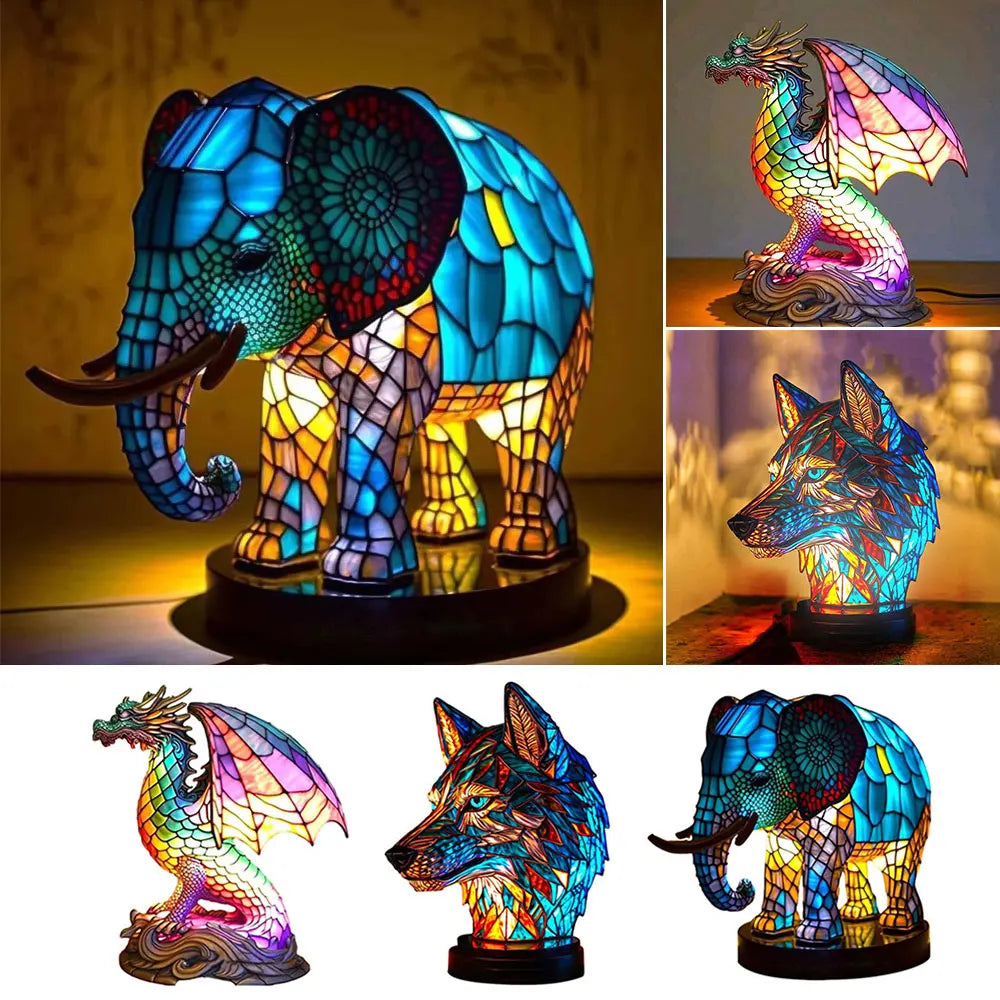 GlowCraft - Lampe 3D en Verre Animal Décoratif