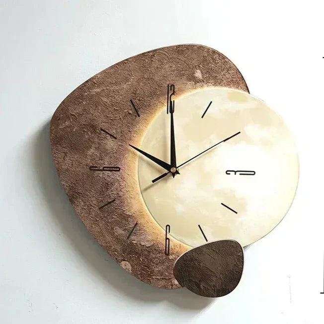 Horloge Murale en Bois Naturel – Design Moderne et Mécanisme Silencieux