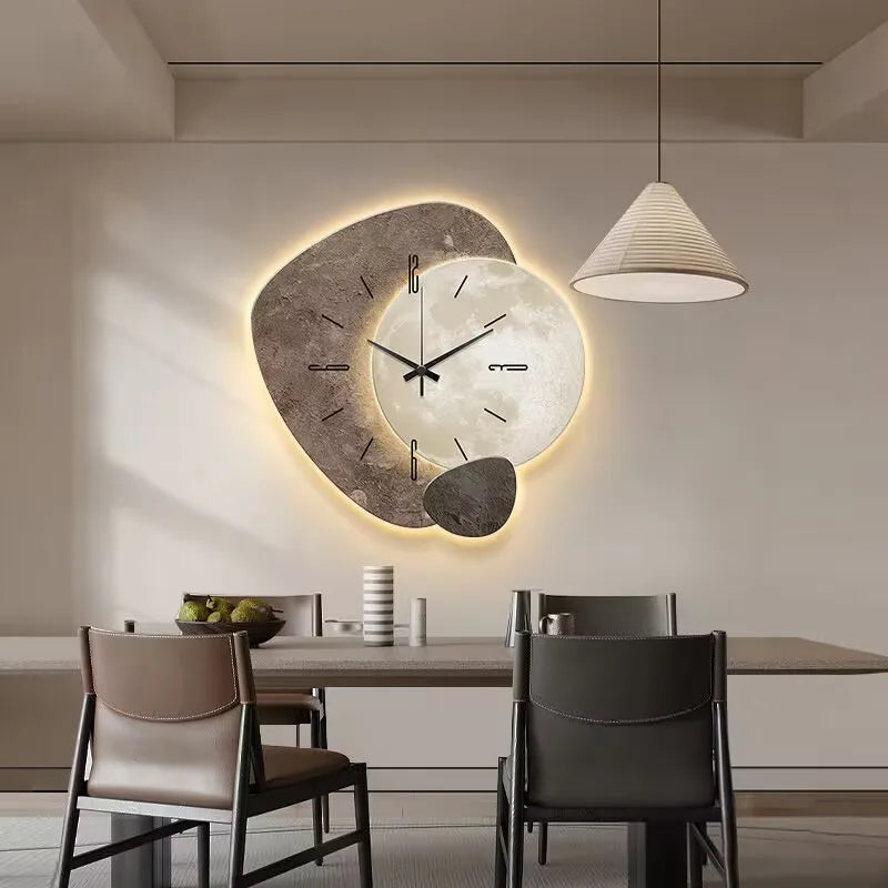 Horloge Murale Scandinave en Bois - Élégance et Silence