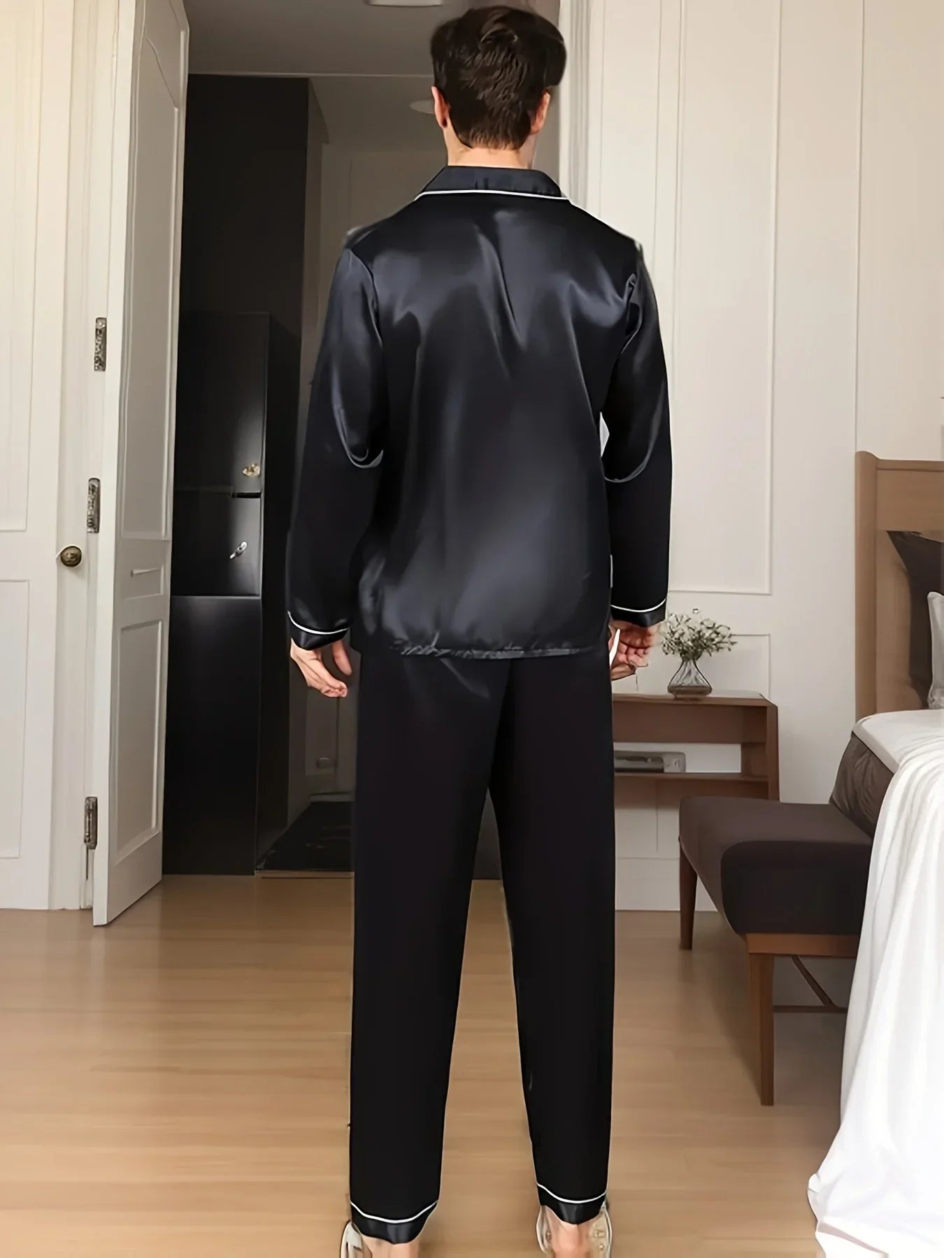 Ensemble Pyjama Maximus en Soie Satin – Élégance et Confort Ultimes pour Hommes