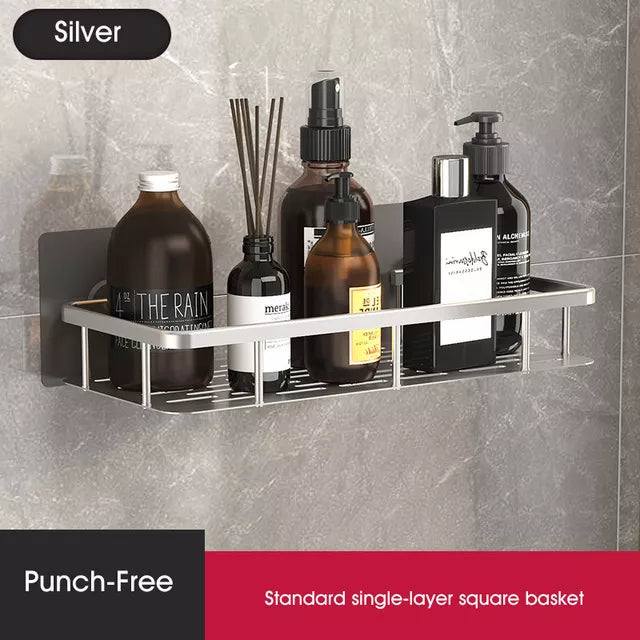 Étagère de Douche AquaShelf – Solution de Rangement Sans Perçage pour Salle de Bain Moderne