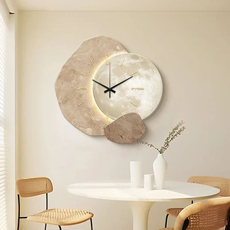 Horloge Murale Scandinave en Bois - Élégance et Silence