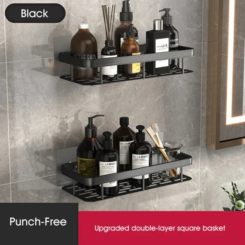 Étagère de Douche AquaShelf – Solution de Rangement Sans Perçage pour Salle de Bain Moderne