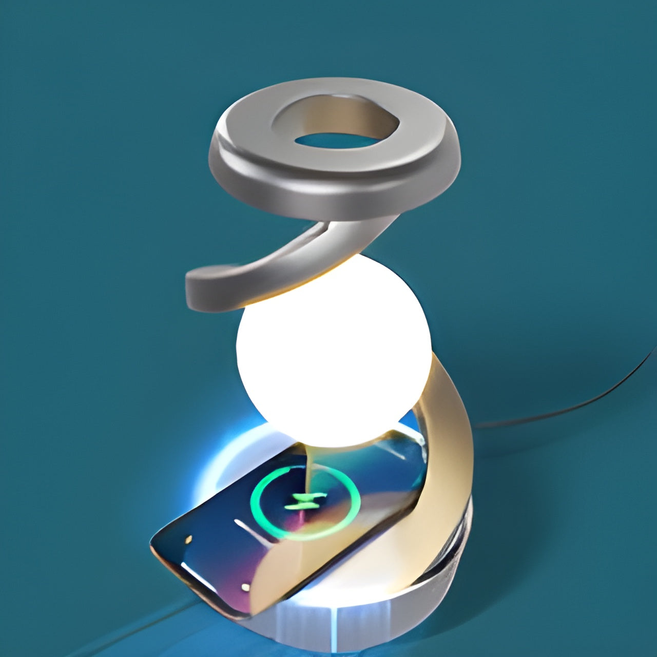 Lampe FloatLight – Design Innovant avec Éclairage LED et Chargeur Sans Fil Intégré