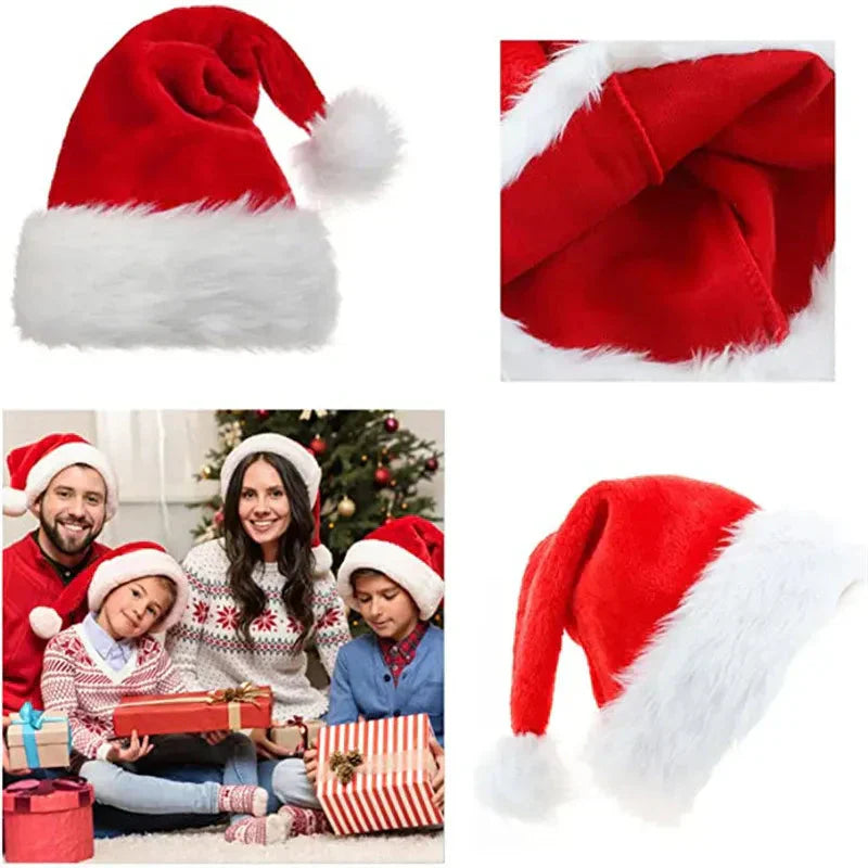 Bonnet de Noël avec Pompon en Fourrure – Confort Chaleureux et Style Festif