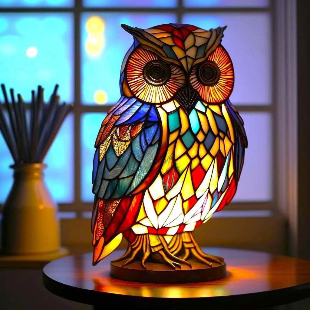 Lampe de Table Animale en Résine et Verre – Design Unique et Élégant