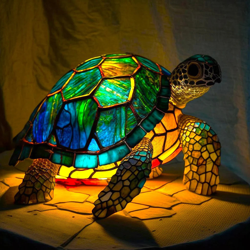 Lampe Animalière en Style Vitrail - Élégance et Chaleur pour Votre Intérieur