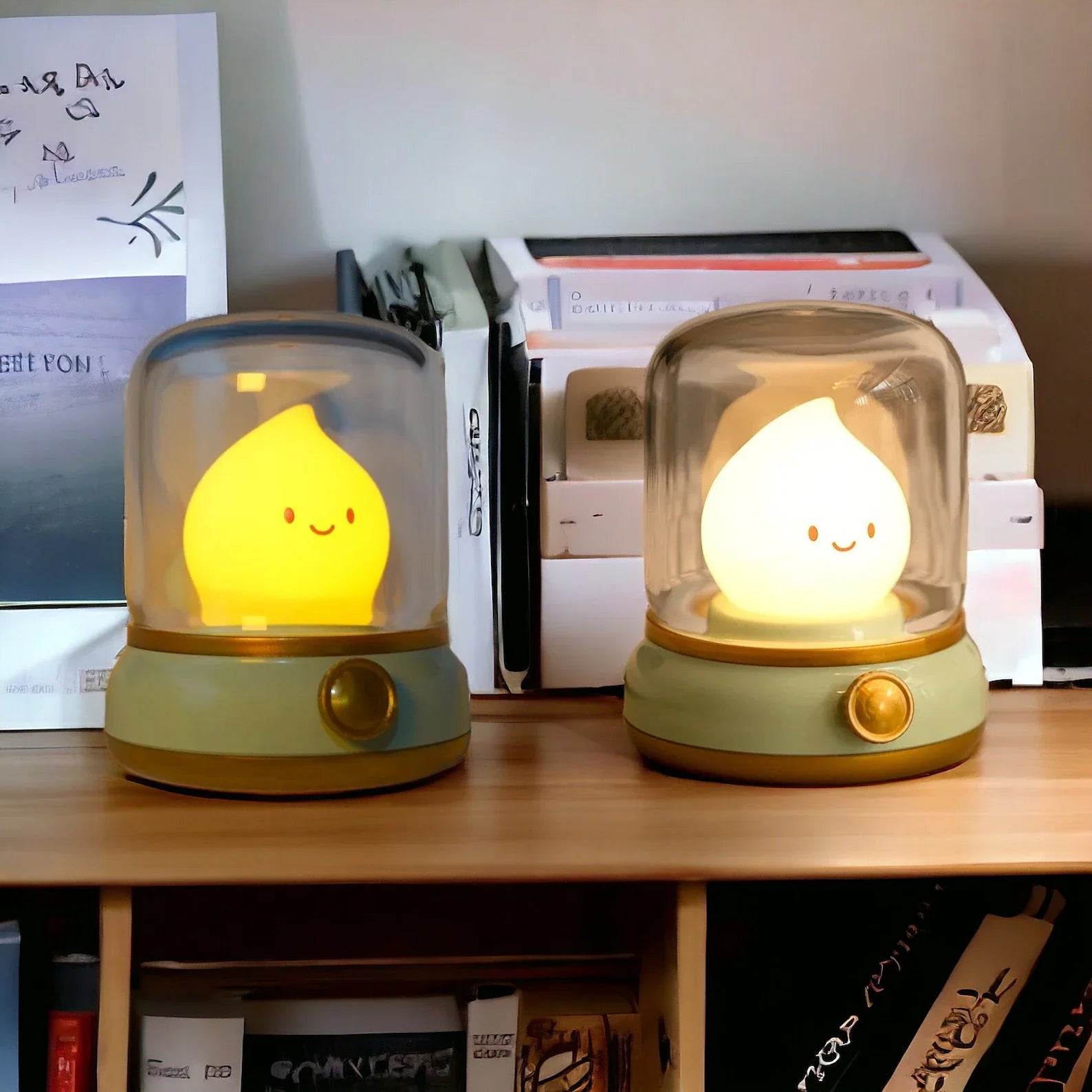 Lampe de Nuit Rétro Warm Glow - Éclairage Doux et Réglable