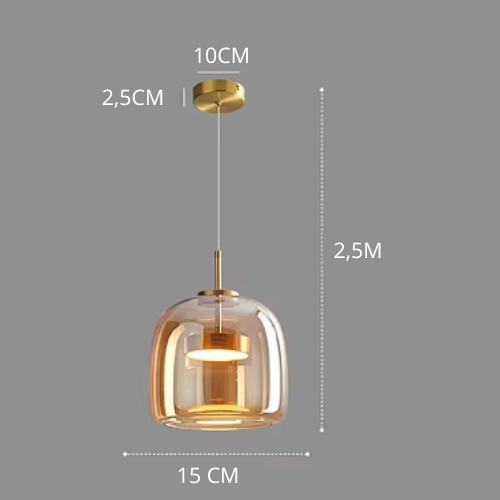 ClearGlow – Lampe suspendue en verre épuré