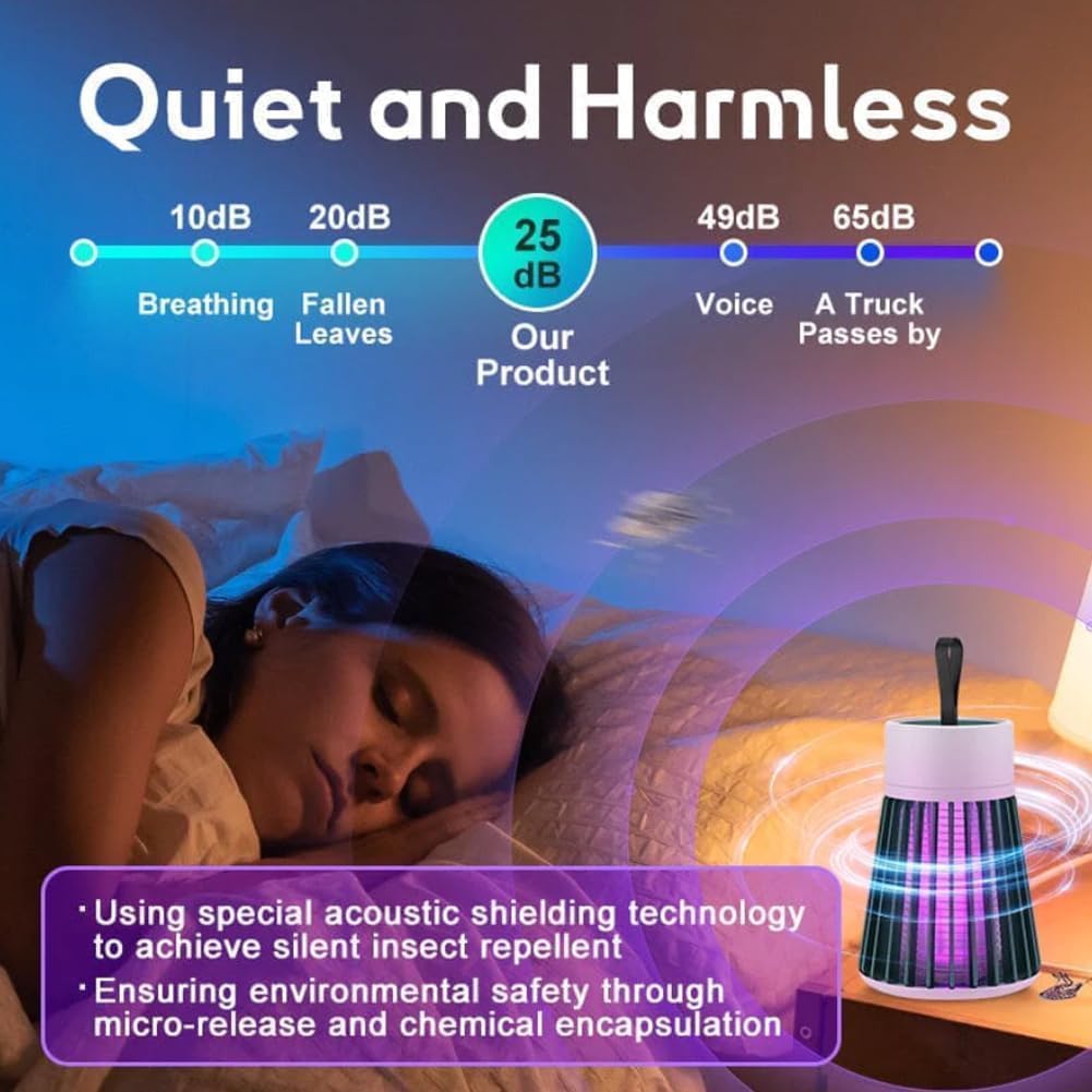 Lampe Anti-Moustiques et Insectes - Protection Efficace et Silencieuse