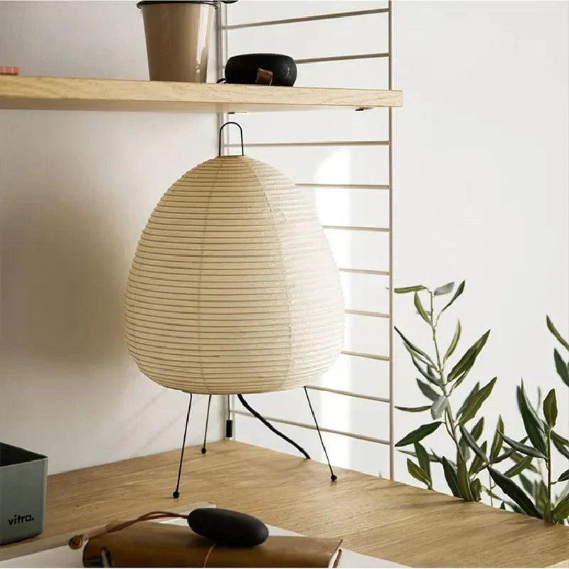 Lampe en Papier de Riz Style Noguchi – Élégance Japonaise et Lumière Douce