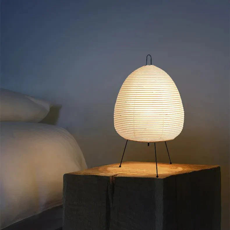 Lampe en Papier de Riz Style Noguchi – Élégance Japonaise et Lumière Douce