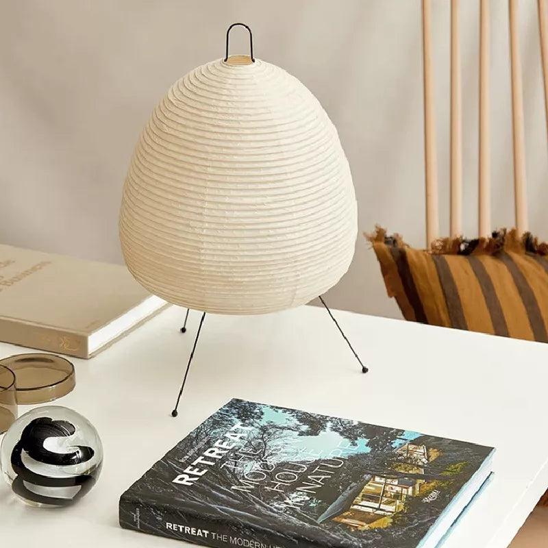 Lampe en Papier de Riz Style Noguchi – Élégance Japonaise et Lumière Douce