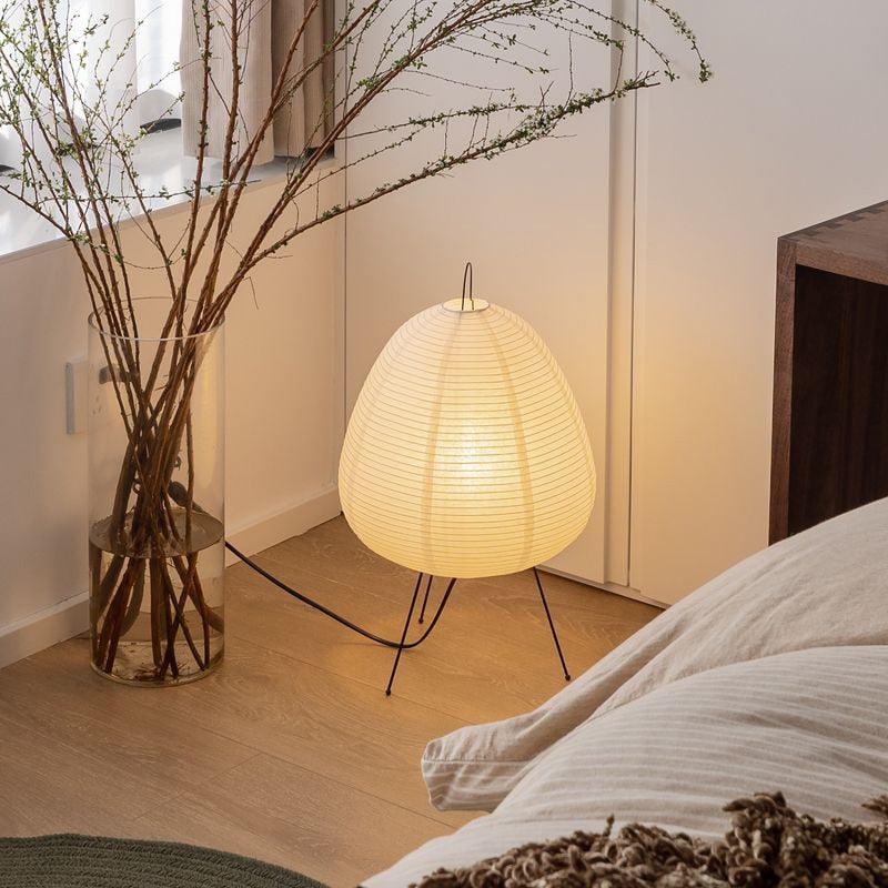 Lampe en Papier de Riz Style Noguchi – Élégance Japonaise et Lumière Douce