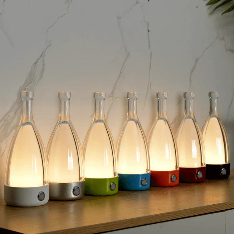 Lampe Décorative Rechargeable en Forme de Bouteille de Vin – Design Ludique et Éclairage Apaisant