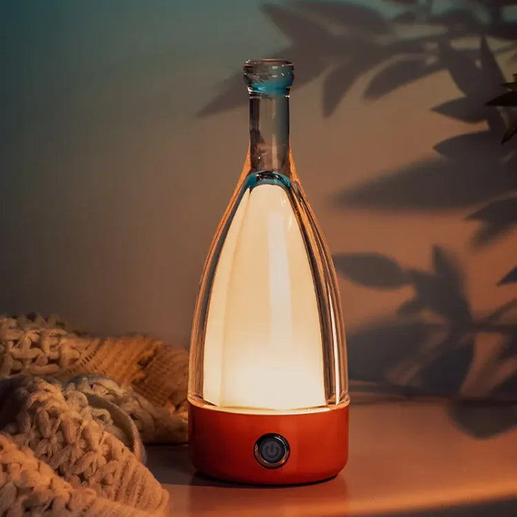 Lampe Décorative Rechargeable en Forme de Bouteille de Vin – Design Ludique et Éclairage Apaisant