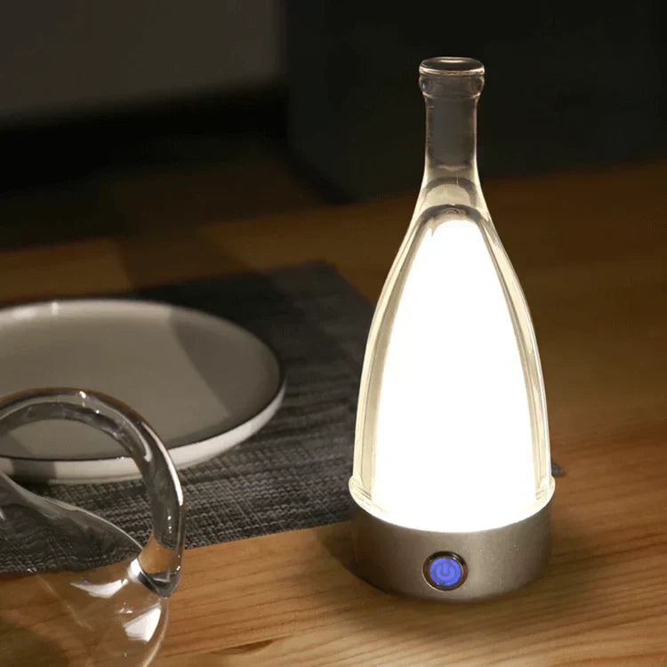 Lampe Décorative Rechargeable en Forme de Bouteille de Vin – Design Ludique et Éclairage Apaisant