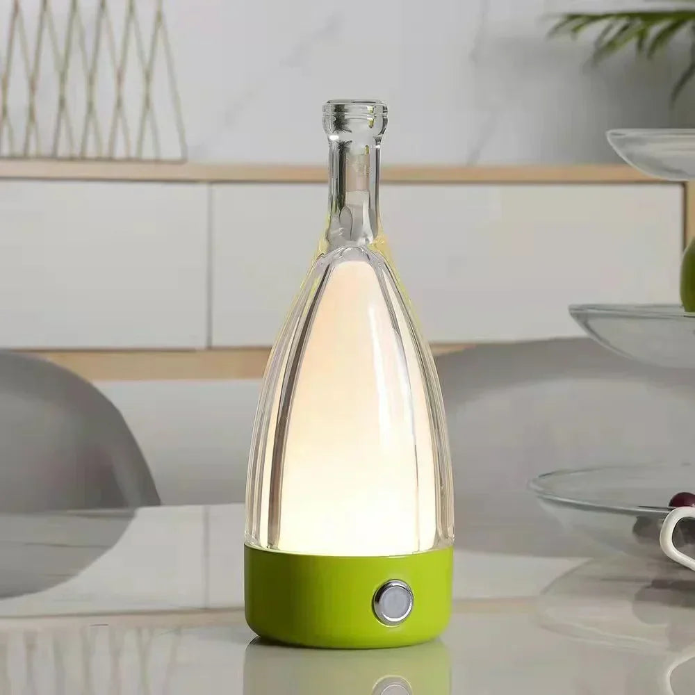 Lampe Décorative Rechargeable en Forme de Bouteille de Vin – Design Ludique et Éclairage Apaisant